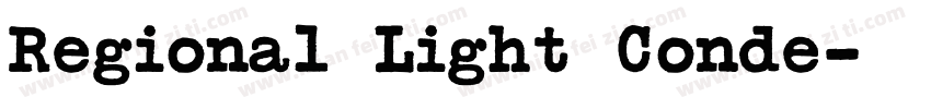 Regional Light Conde字体转换